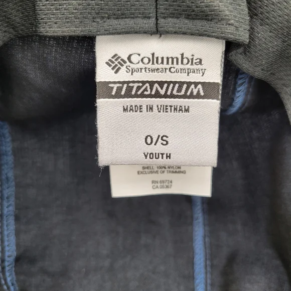 Youth Columbia Titanium Omi-Shade Bucket Hat Navy One Size Unisex - Picture 7 of 10